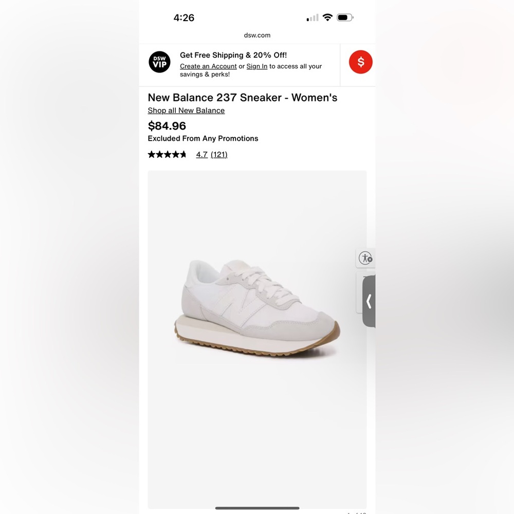 New Balance Women's White and Gray Sneakers
